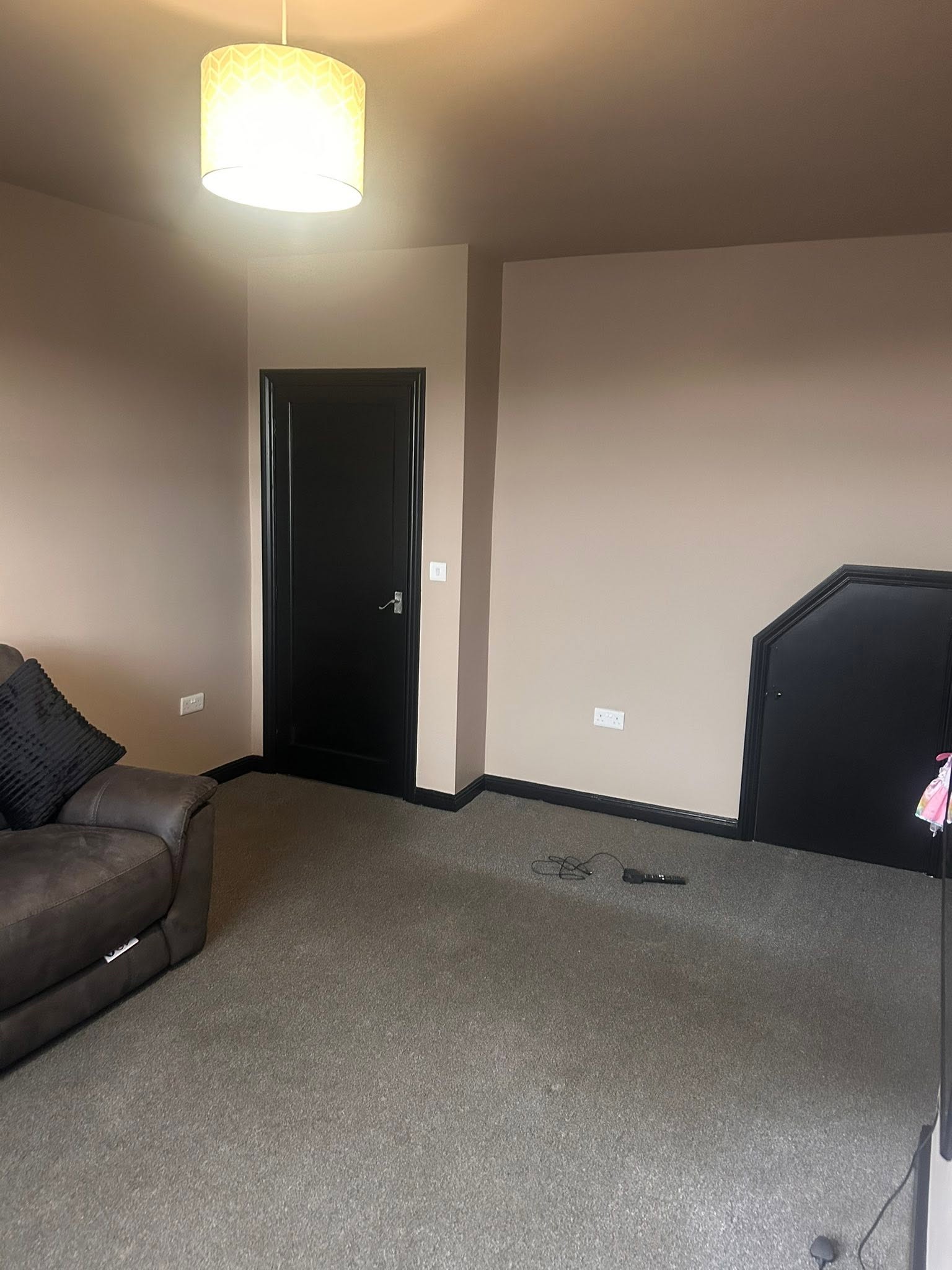 Feature wall painting in client living room